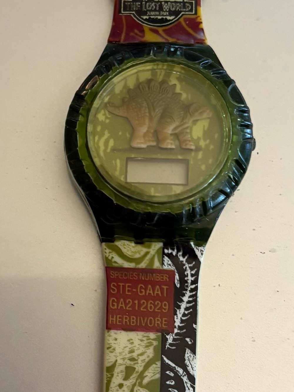 Vintage 1997 Burger King The Lost World Green Dinosaur Digital Watch